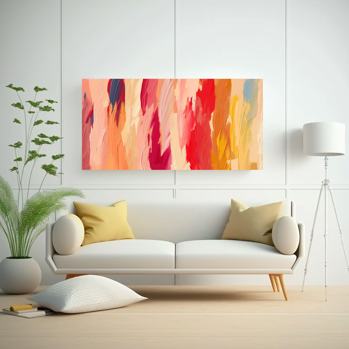 GENERICO - Pinturas Decorativas Abstractas Minimalistas Con 100x50 Cm
