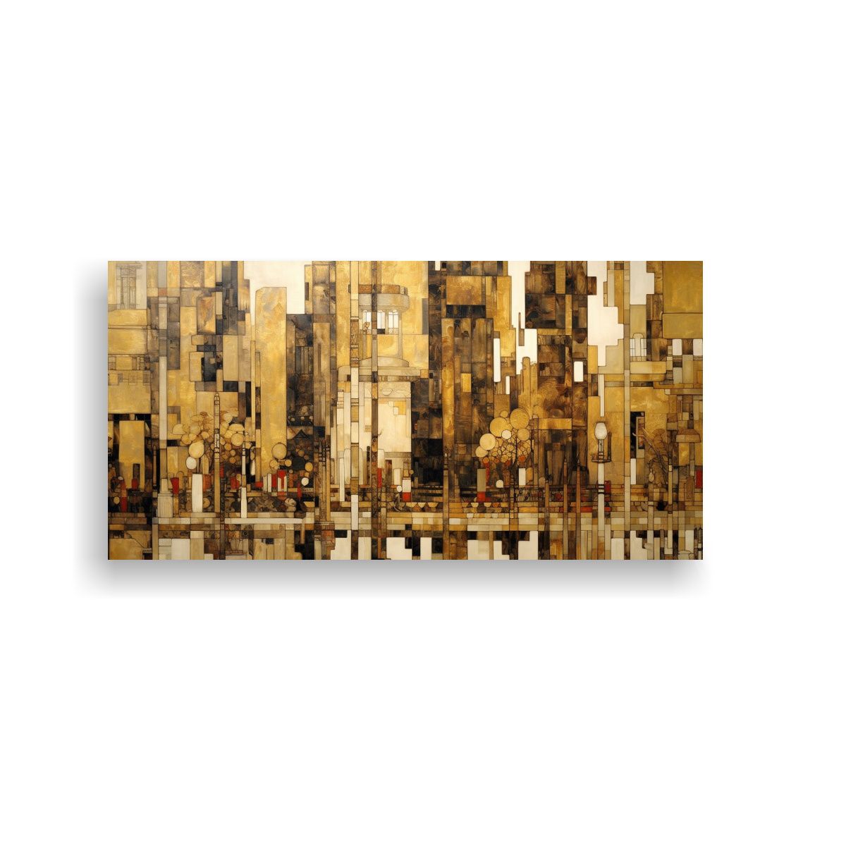GENERICO - Pintura Decorativa Estilo Mondrian Con Influencia 60x30 Cm