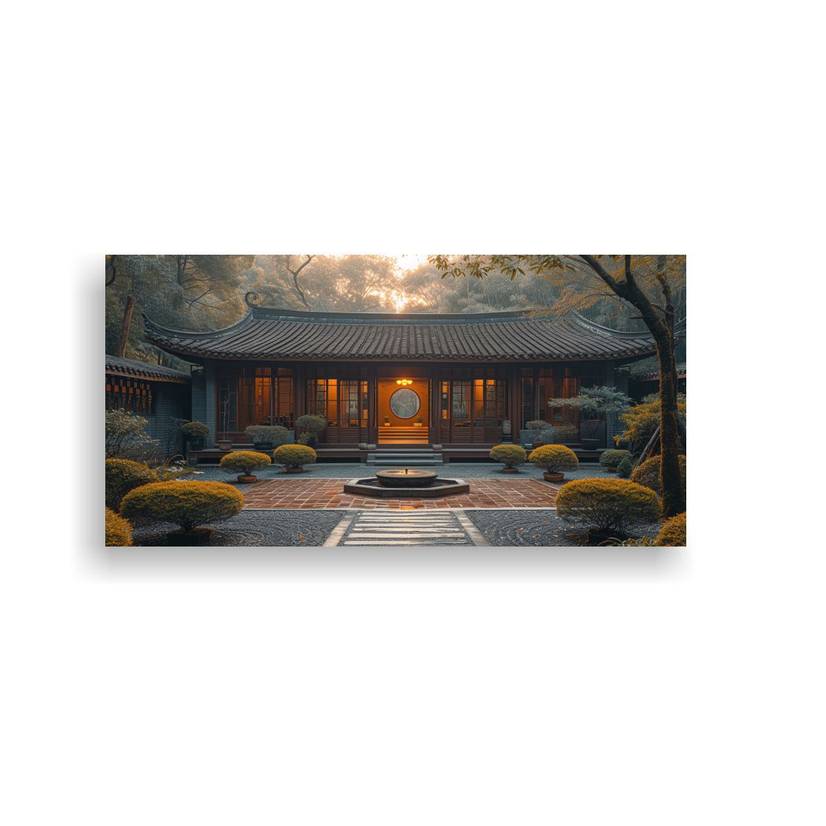 GENERICO - Pintura Decorativa Patio Chino Sereno Y 80x40 Cm