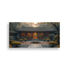 GENERICO - Pintura Decorativa Patio Chino Sereno Y 100x50 Cm