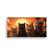 GENERICO - Cuadro Clásica De Gatitos De California En 60x30 Cm