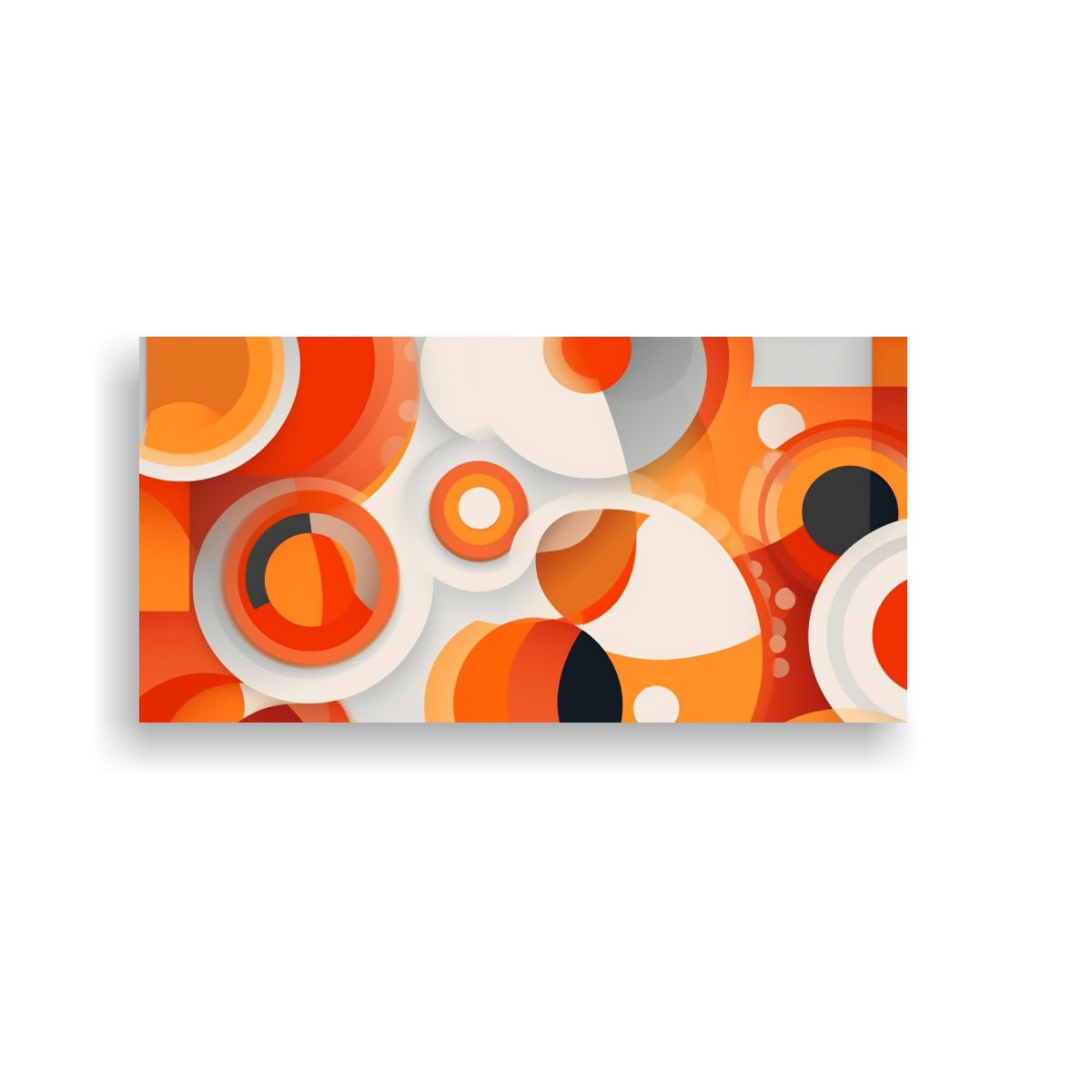 GENERICO - Cuadro Abstracto Tela En Bastidor Moderno 80x40 Cm