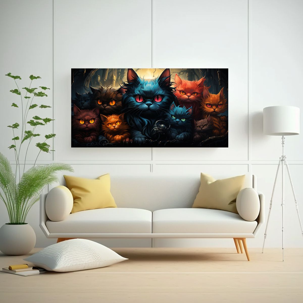 GENERICO - Temas De Exposición De Monstruos Gatitos 100x50 Cm