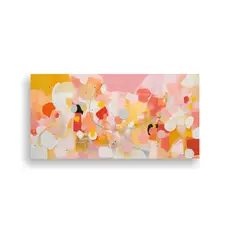 GENERICO - Pintura Decorativa Amarillos Y Blancos En Lienzo 60x30 Cm