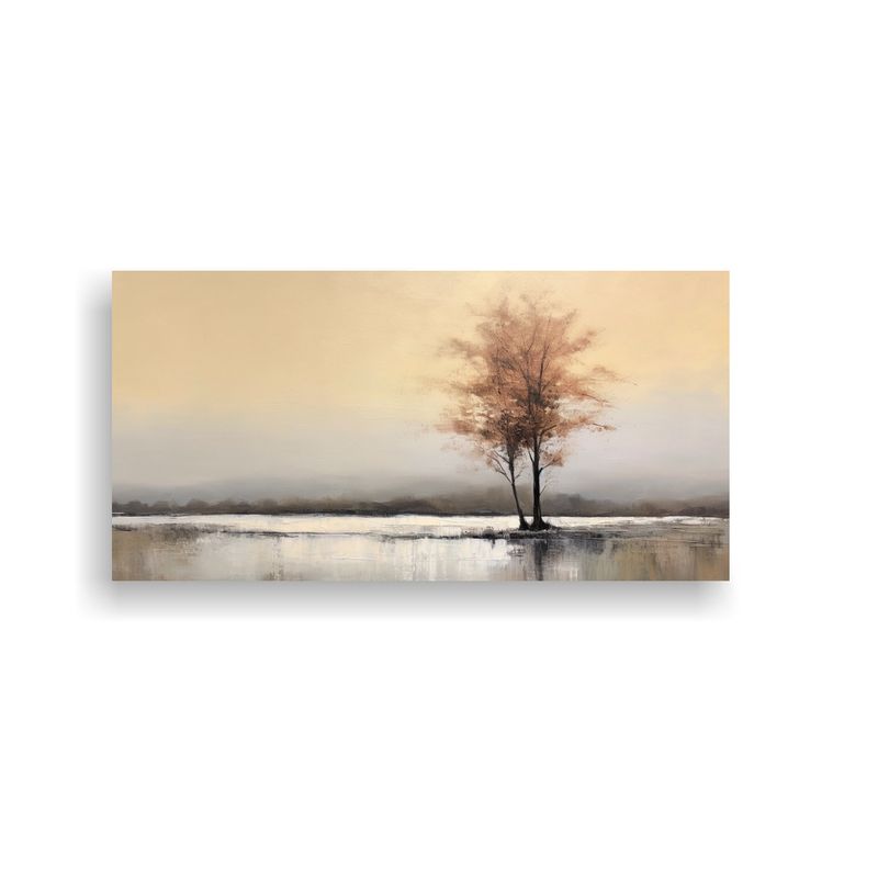 GENERICO - Paisajes Minimalistas En Tonos Suaves Con Textura 60x30 Cm