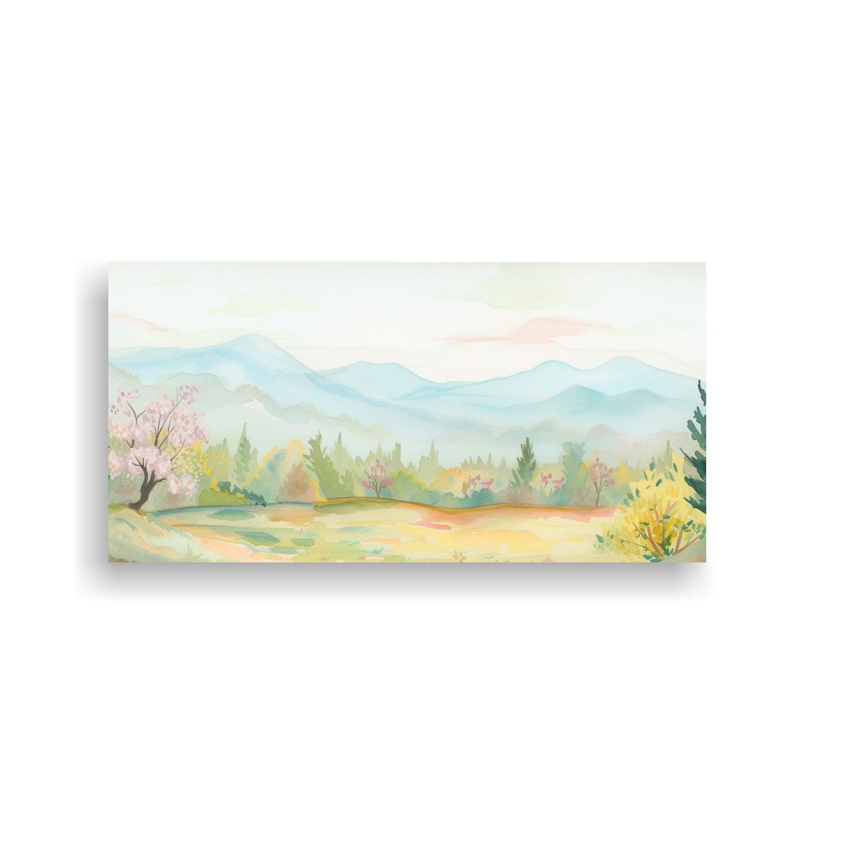 GENERICO - Cuadro Conceptual Equilibrio Paisaje Bosque 60x30 Cm