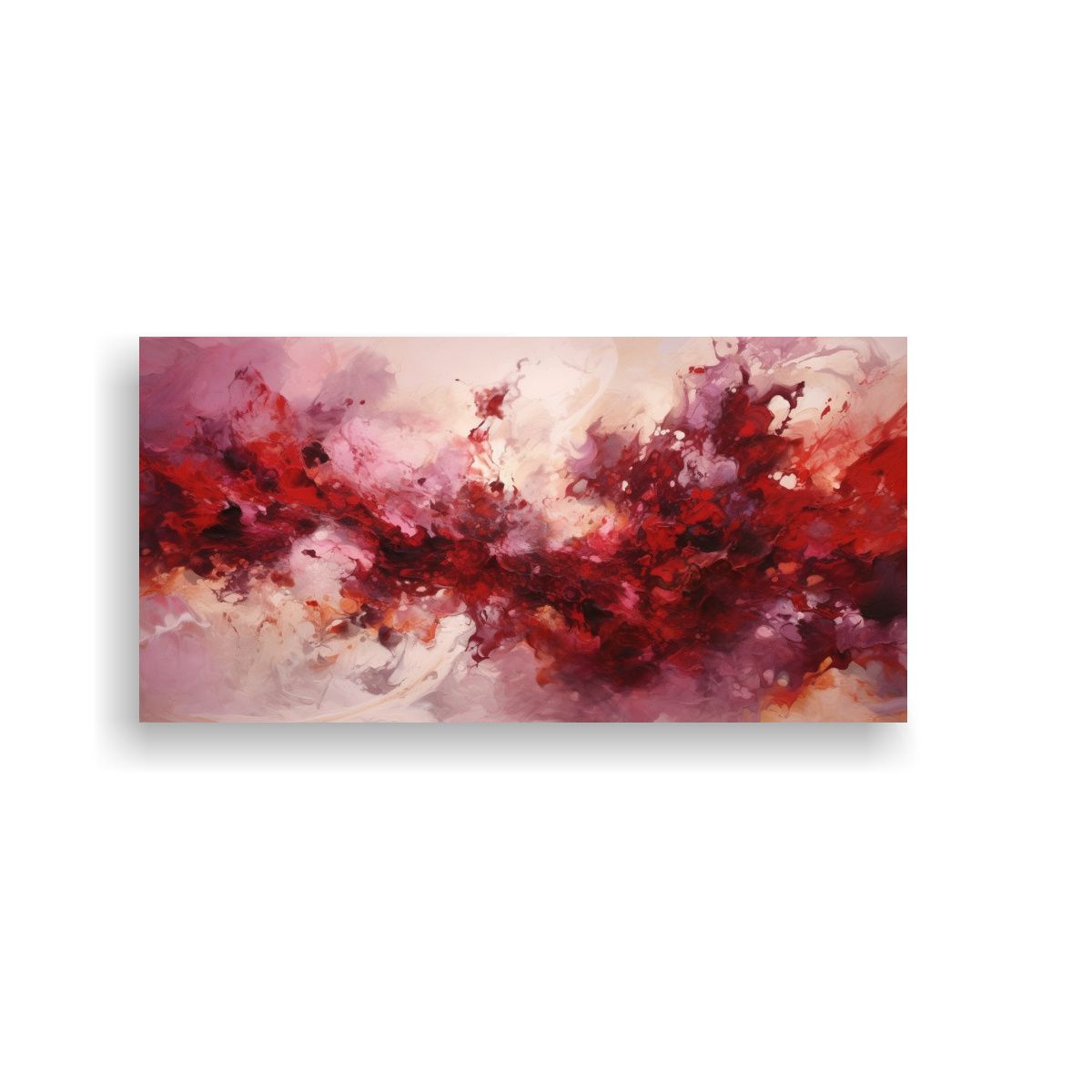 GENERICO - Arte Abstracto Misterioso En Tonos Maroon Capta 60x30 Cm