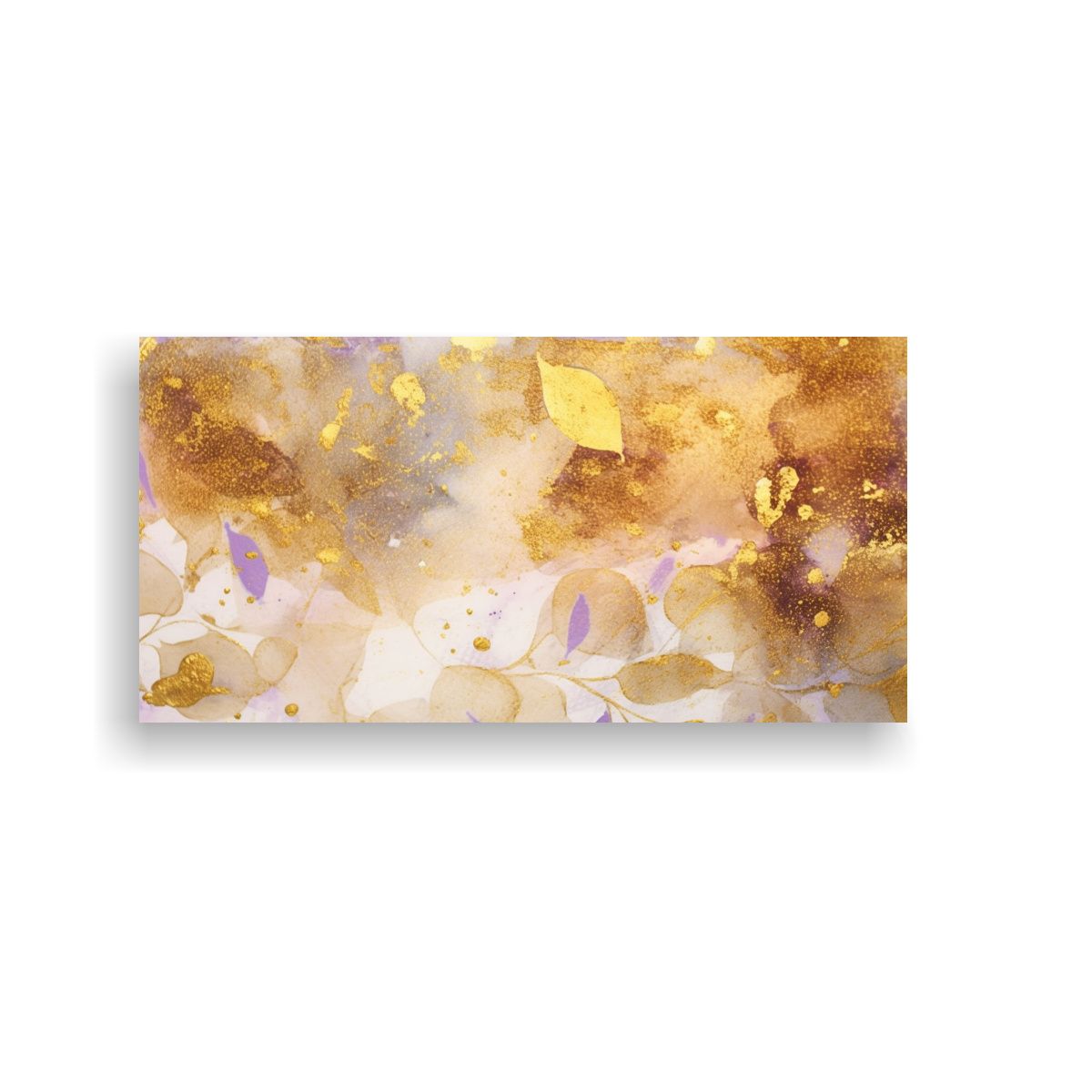 GENERICO - Pinturas Decorativas Estilo Acuarela En Violeta 60x30 Cm