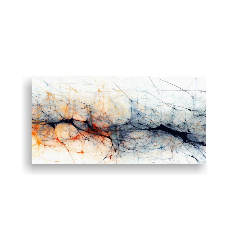 GENERICO - Cuadro Lienzo Impreso Abstracto Estilo Red 60x30 Cm