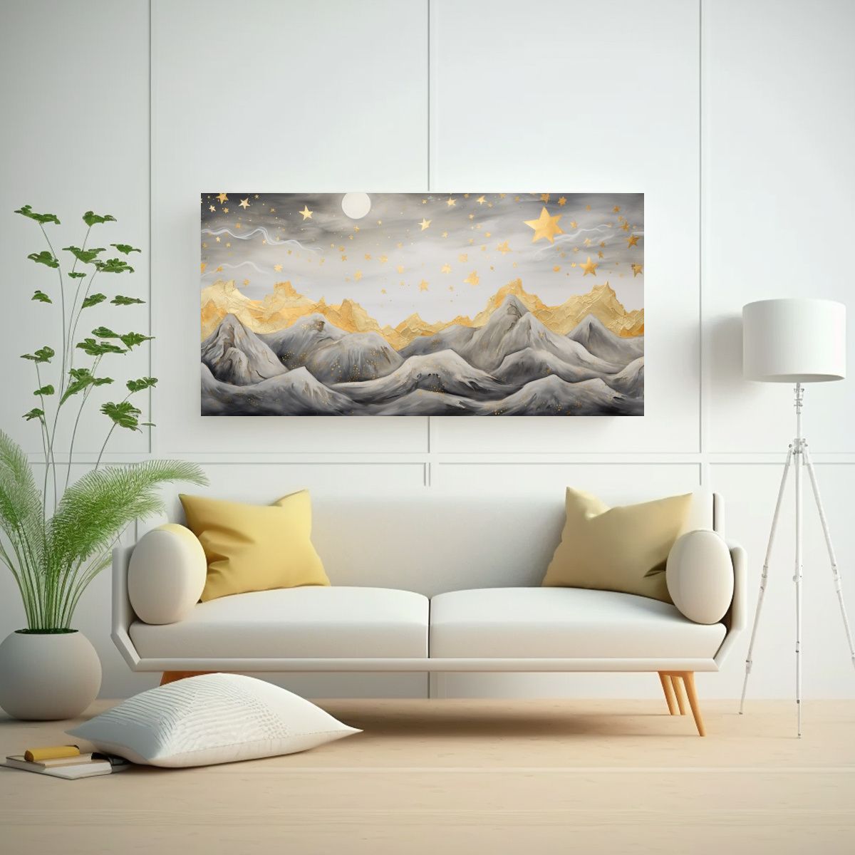 GENERICO - Paisaje De Montaña Con Estilo Elegante Para 80x40 Cm