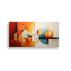 GENERICO - Cuadros Abstractos Simples Para Decoración Con 80x40 Cm