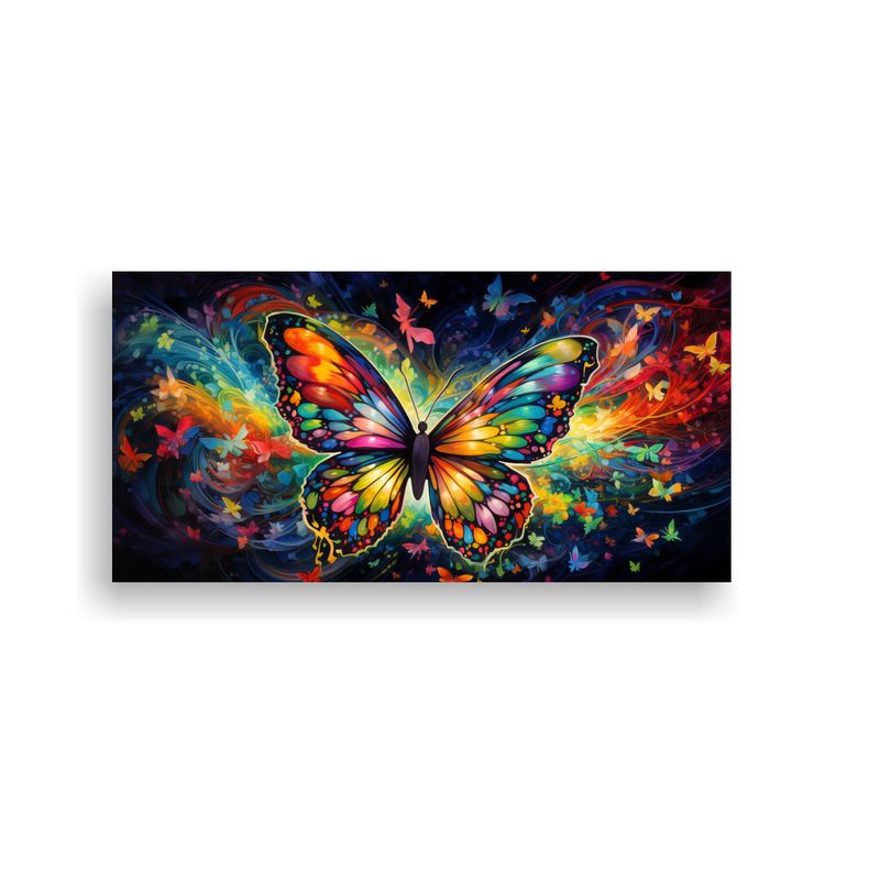 GENERICO - Cuadros Mariposas Abstractas: Arte Inspirado En 80x40 Cm