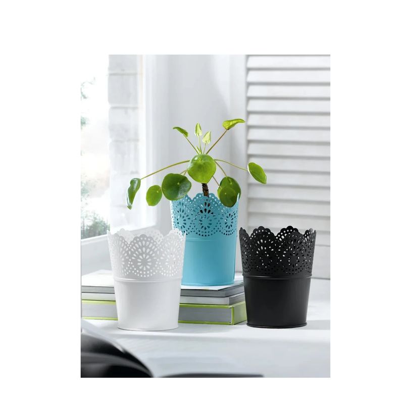 GENERICO - SET verano de 3 porta maceteros metálicos