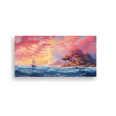 GENERICO - Cuadros Decorativos Tema Visual Pastel Con 100x50 Cm