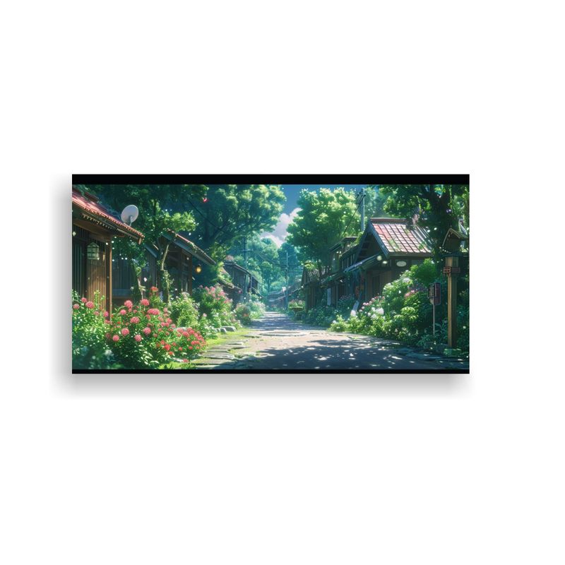 GENERICO - Pinturas De Decoración Con Carretera Y Cabañas 80x40 Cm