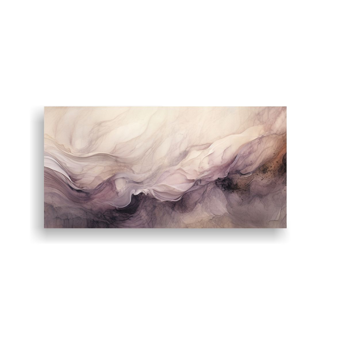 GENERICO - Cuadro Diseño Equilibrado Textura Acuarela Gris 80x40 Cm