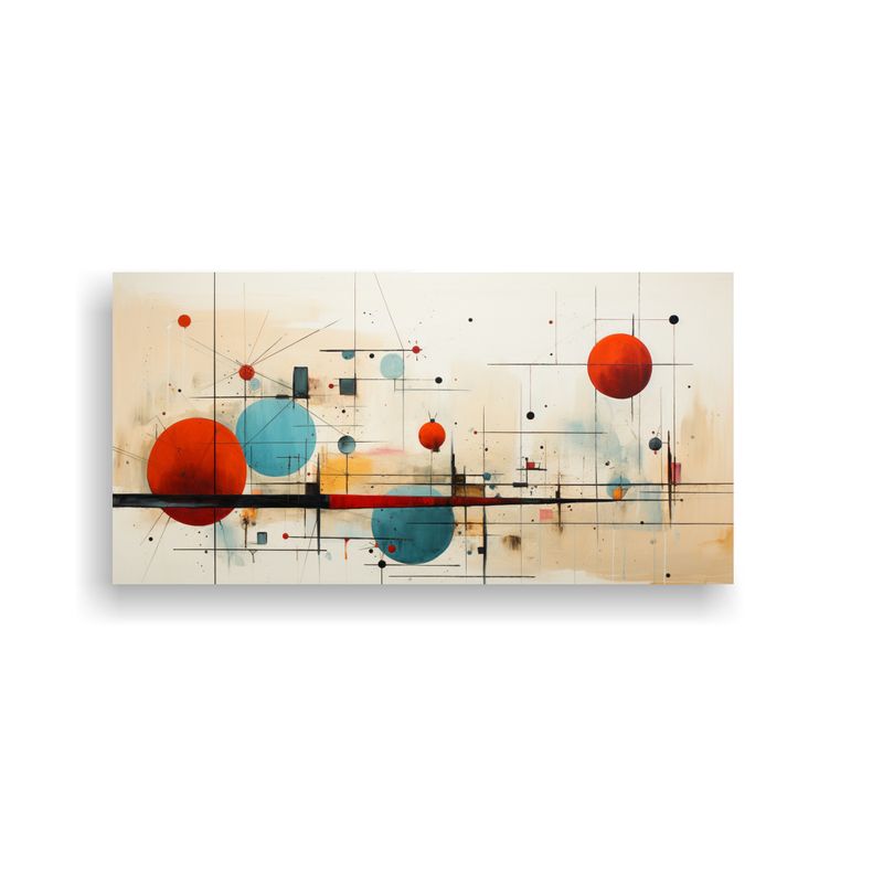 GENERICO - Cuadro Tela Abstracto Estilo Moderno Mediados 80x40 Cm