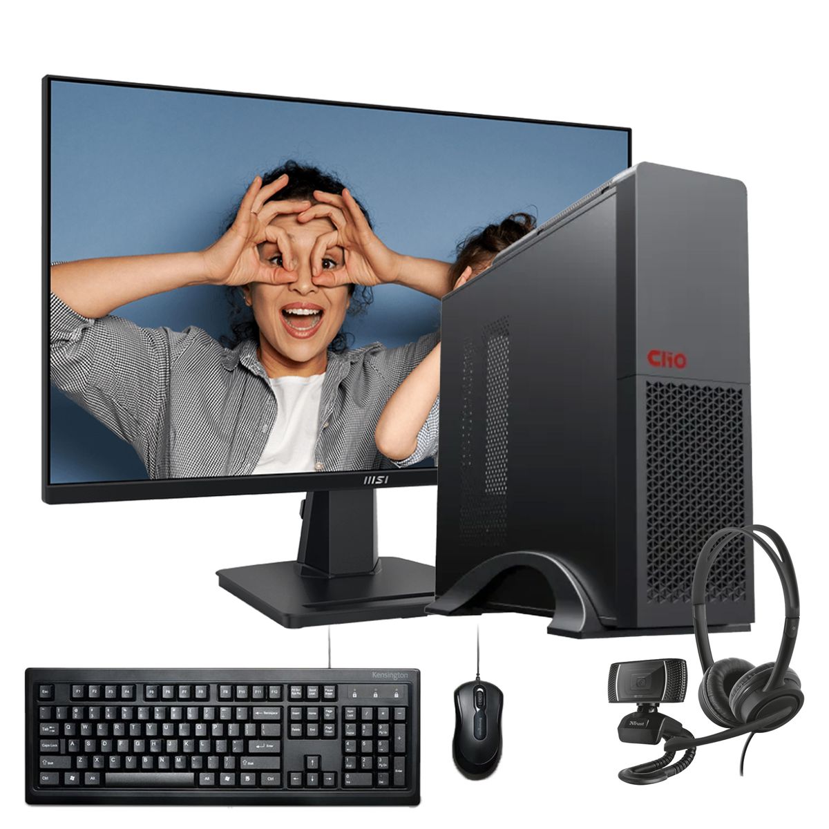 HYPERPC - PC mini + MONITOR 24 + Perif: INTEL CORE i5 14400 16Gb DDR5 1Tb UHD 730 WiFi