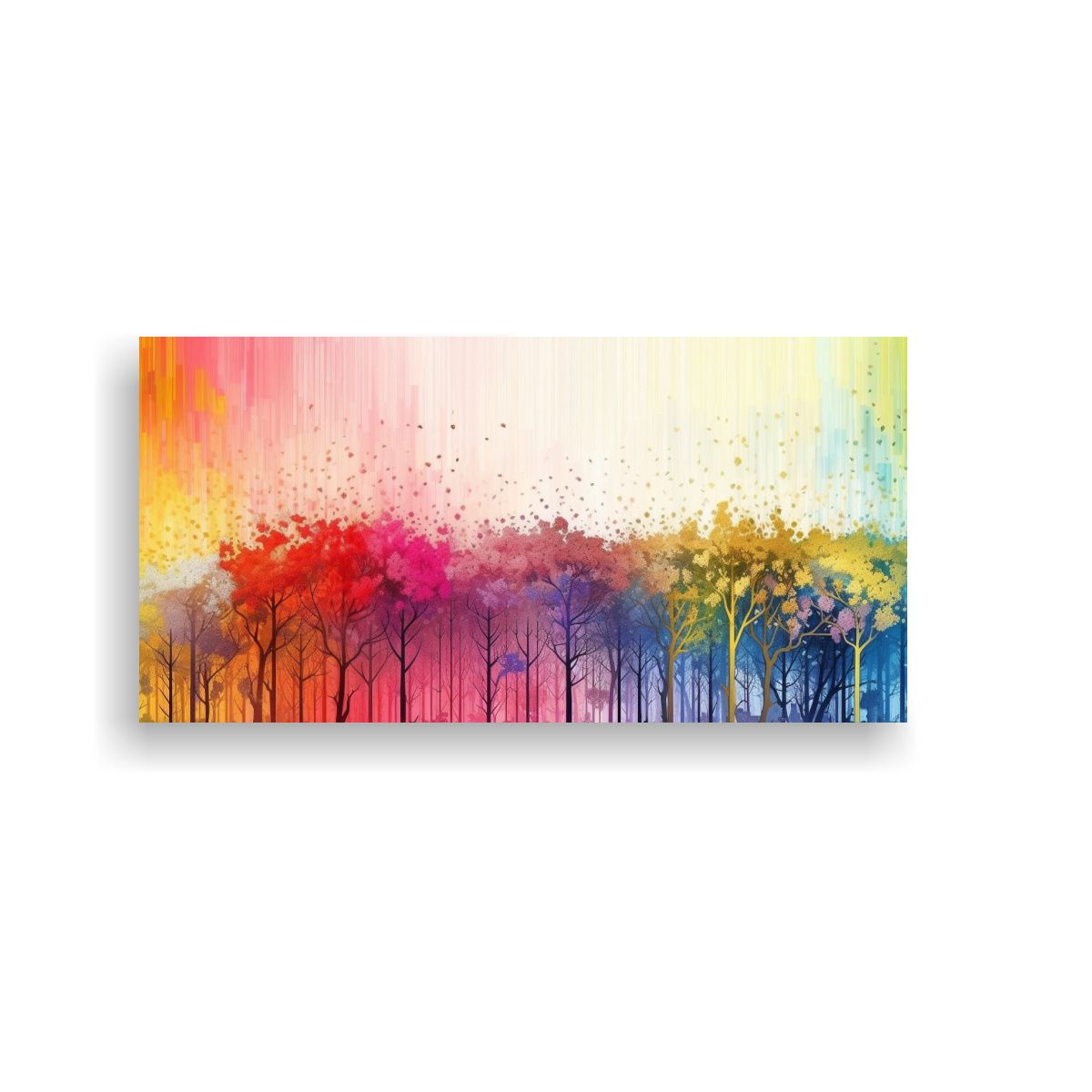 GENERICO - Pinturas Decorativas De Bosque Arcoíris 100x50 Cm