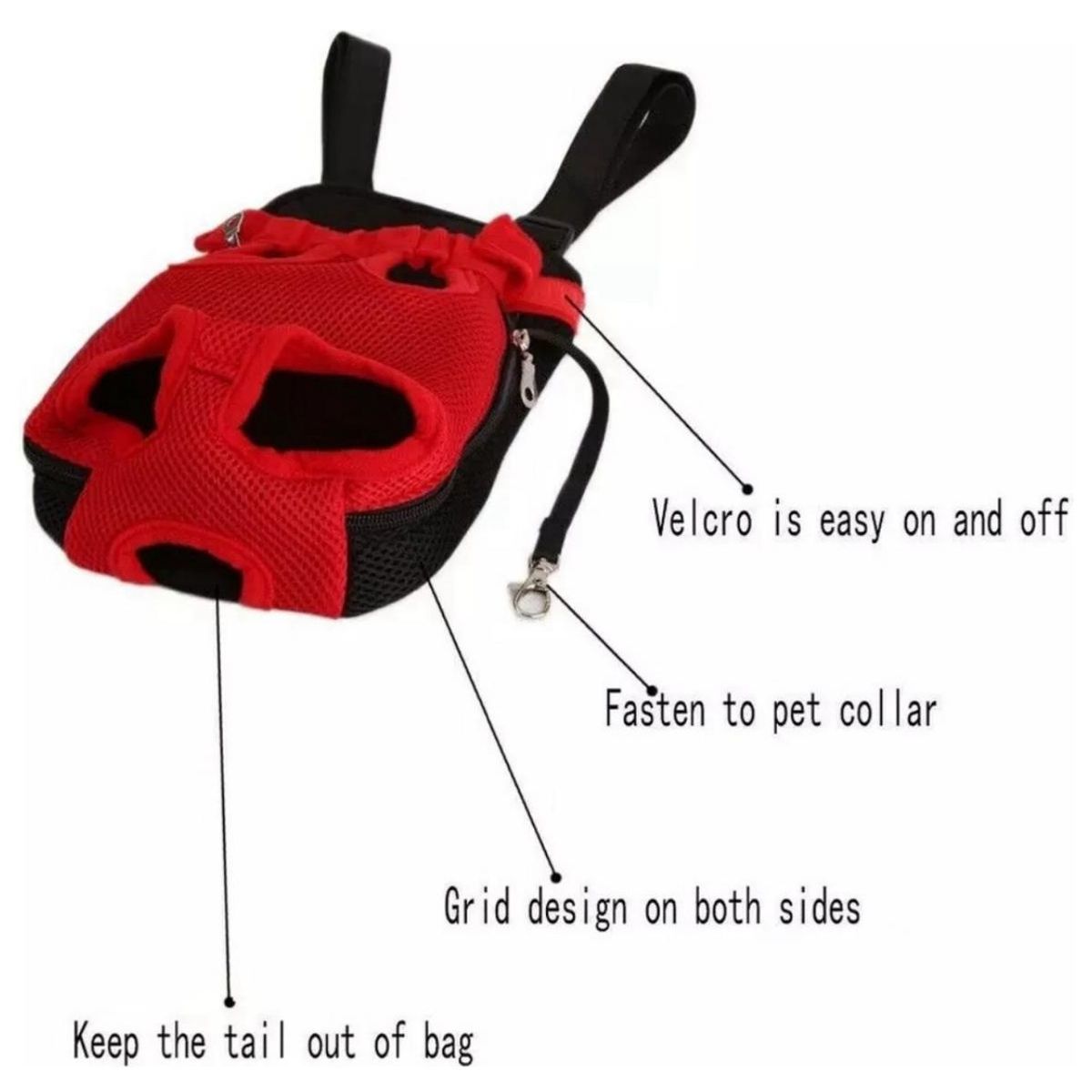 GENERICO - Bolso Transportador Para Mascota Pecho Espalda XL Azul