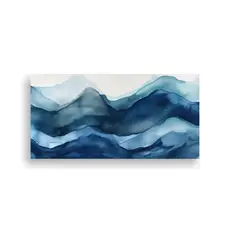 GENERICO - Pintura Abstracta Minimalista En Acuarela 60x30 Cm