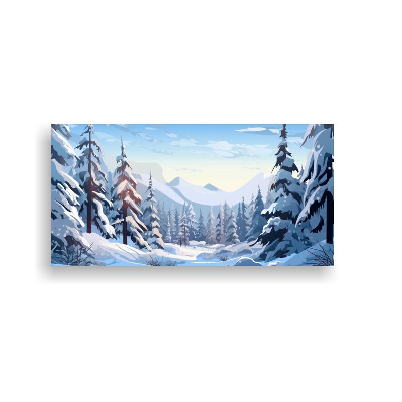 GENERICO - Cuadro De Dibujo Para Cocina FMC Paisaje Nevado 100x50 Cm