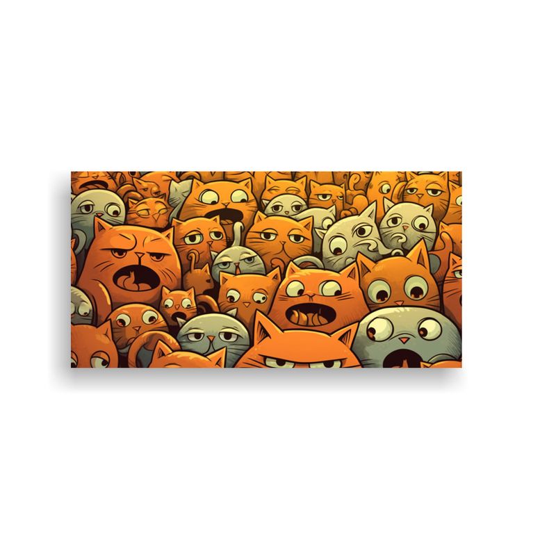 GENERICO - Cuadros De Gatos Feos Divertidos Para Decoración 100x50 Cm