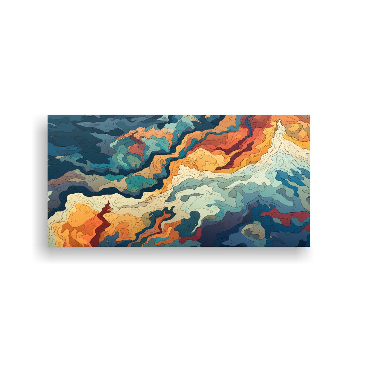 GENERICO - Pinturas Decorativas De Paisajes Abstractos En 100x50 Cm