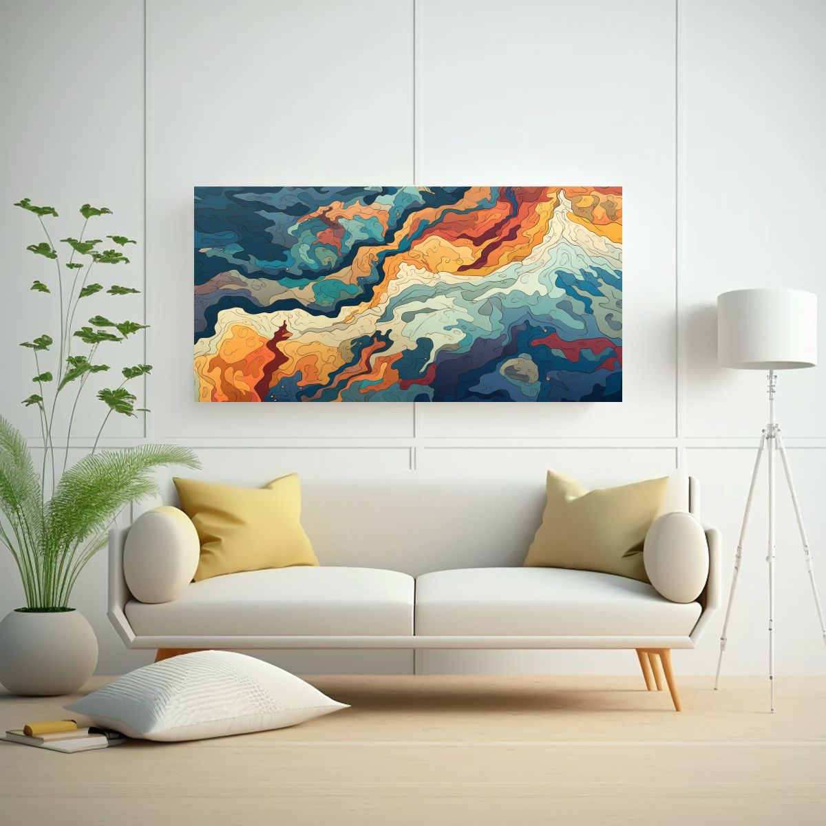 GENERICO - Pinturas Decorativas De Paisajes Abstractos En 100x50 Cm