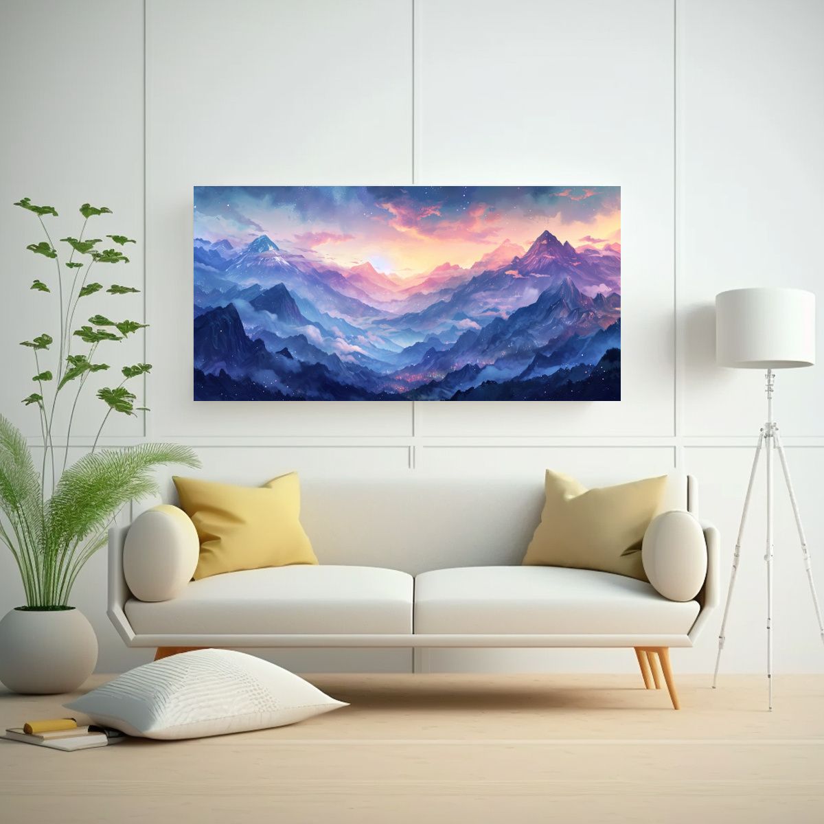 GENERICO - Pinturas Decorativas De Paisajes Montañosos 100x50 Cm