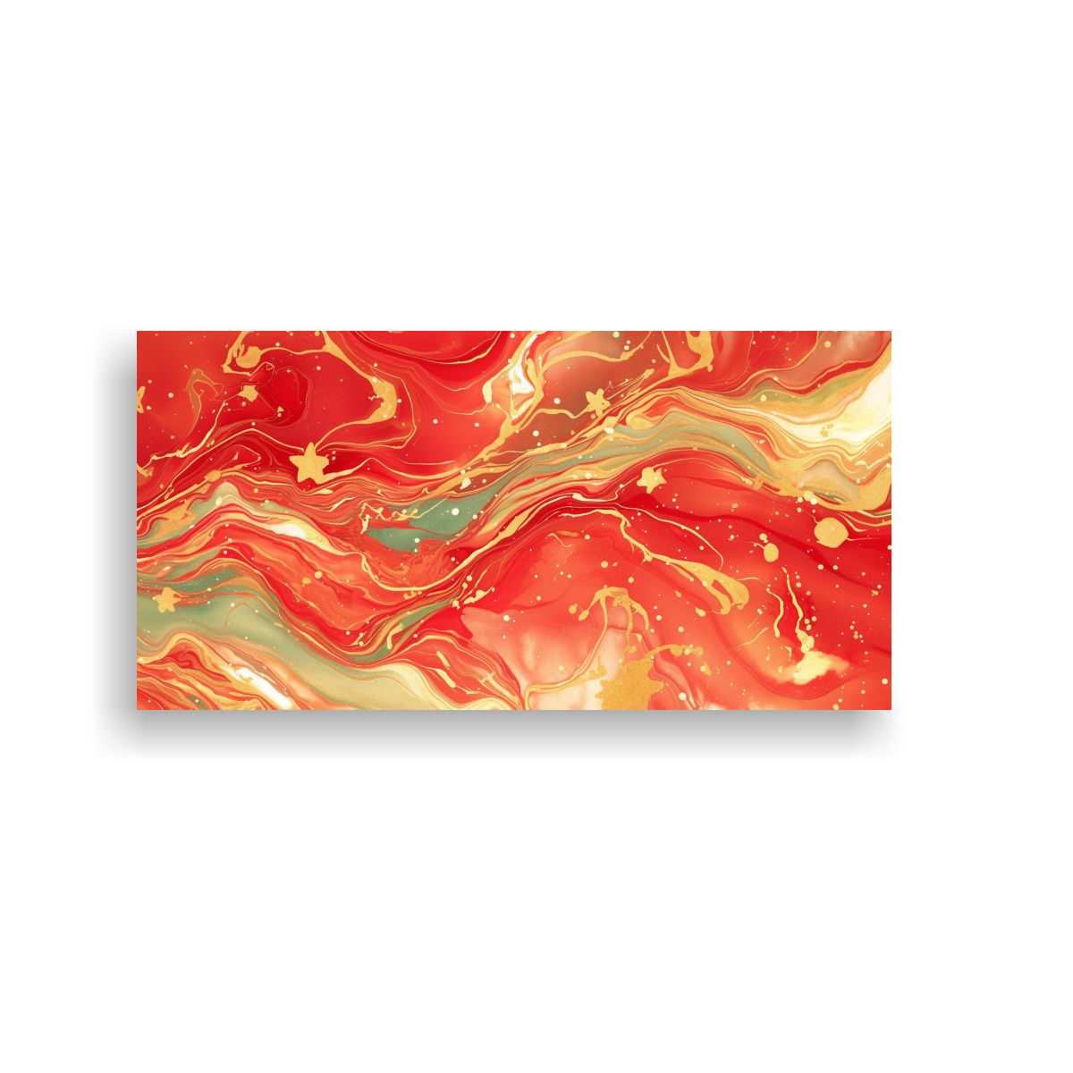 GENERICO - Cuadro Estilo Dream Lucky Star Mármol Rojo Y 100x50 Cm
