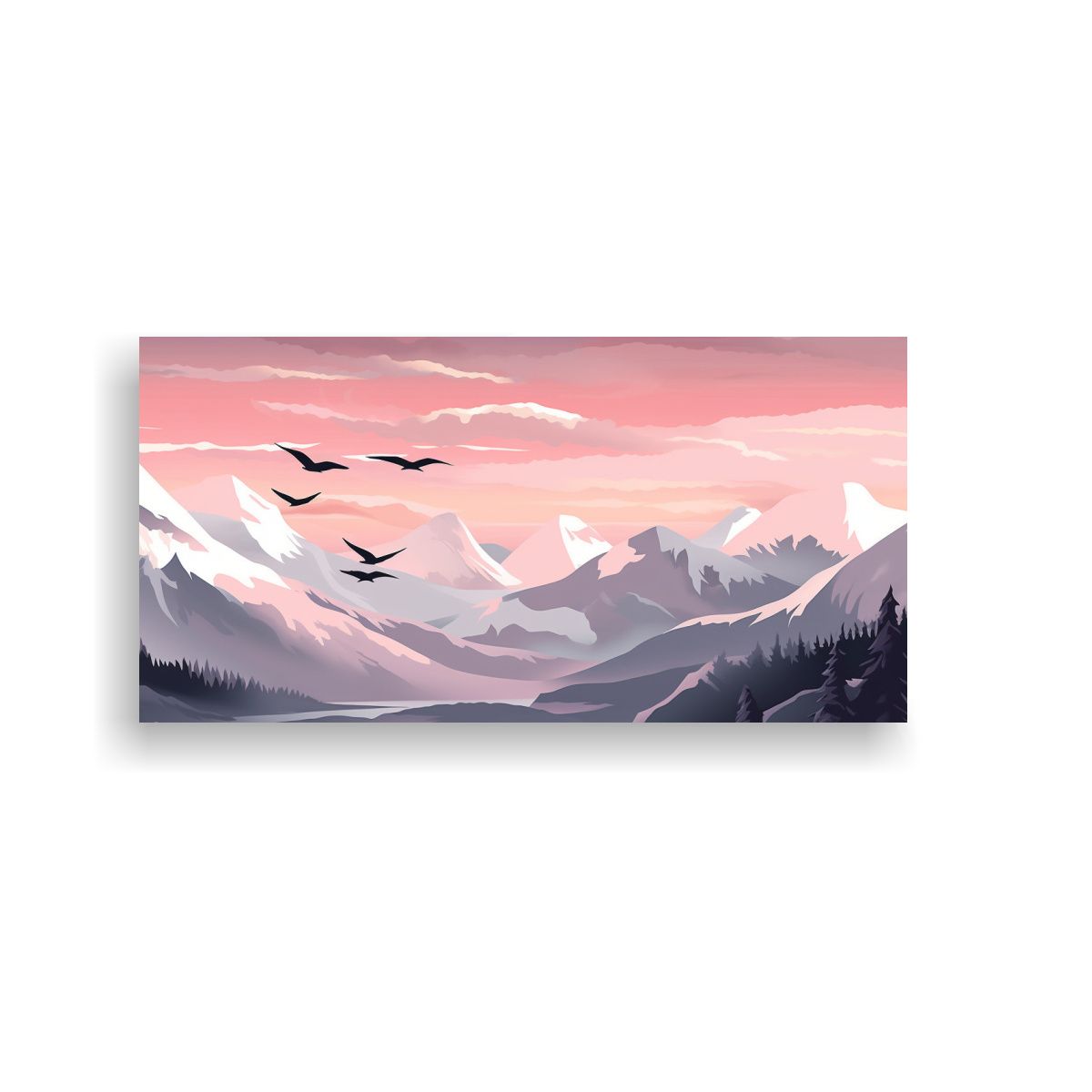 GENERICO - Pintura Vanguardia Cuadro Exclusivo De Montaña 100x50 Cm
