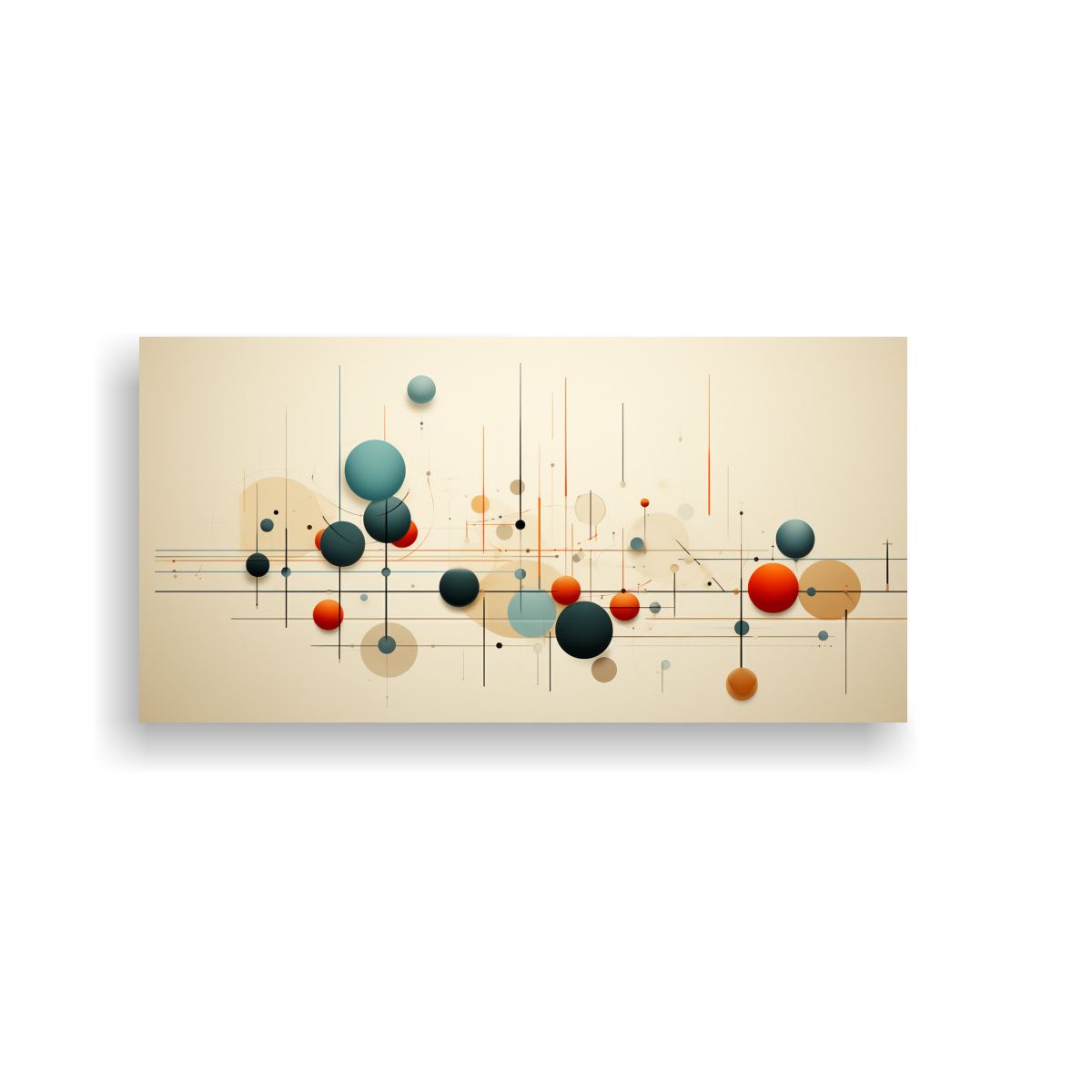 GENERICO - Pintura Mural Moderna Con Diseño Surrealista De 100x50 Cm