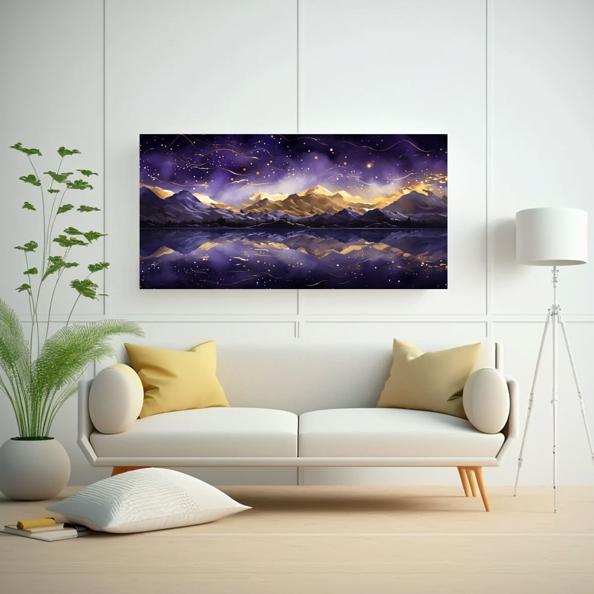 GENERICO - Pinturas De Paisajes Montañosos Modernos Y 80x40 Cm