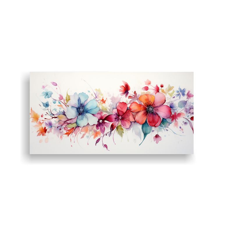 GENERICO - Cuadros Decorativos Estilo Vintage Con Flores 60x30 Cm