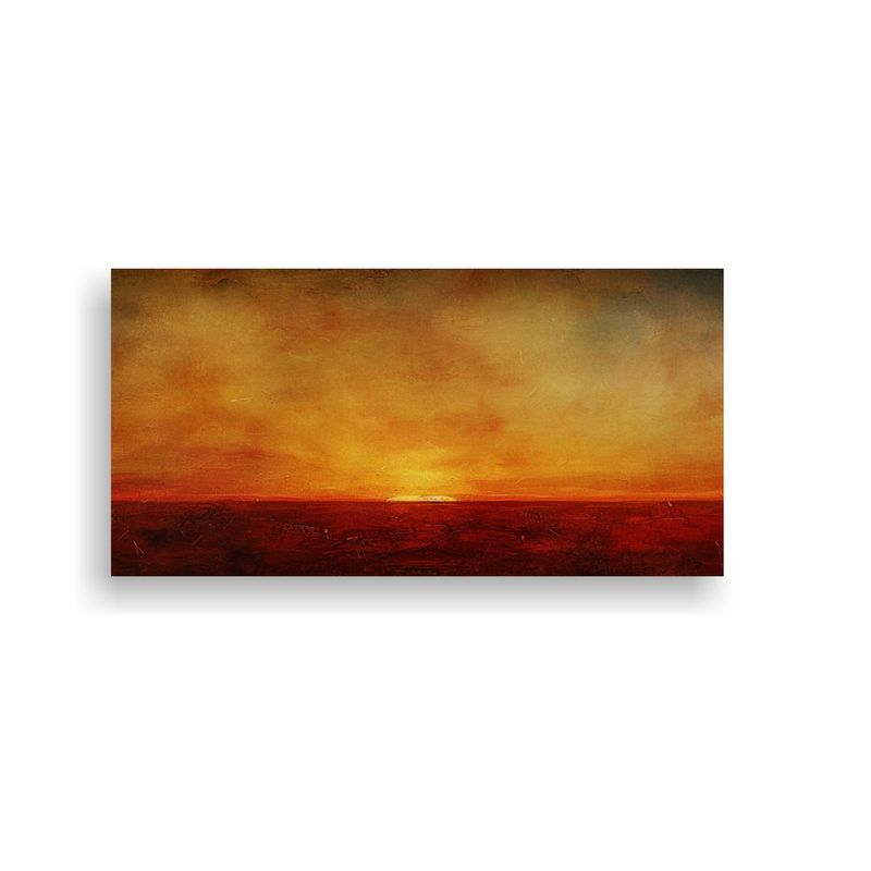 GENERICO - Pintura Artística De Horizonte En Cielo 100x50 Cm