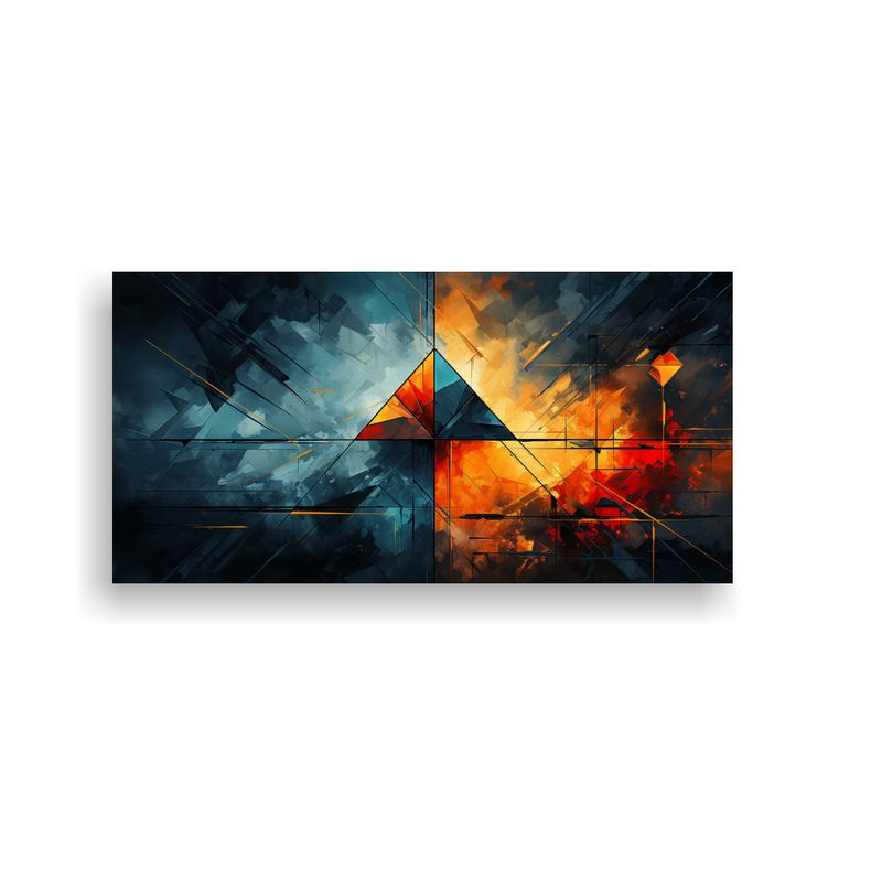 GENERICO - Pintura Abstracta Estilo Decoración Clásica En 100x50 Cm