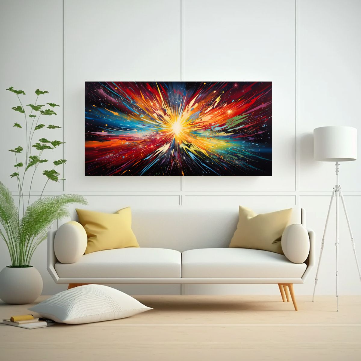 GENERICO - Cuadro Estilo Galería Lluvia De Meteoros En La 80x40 Cm