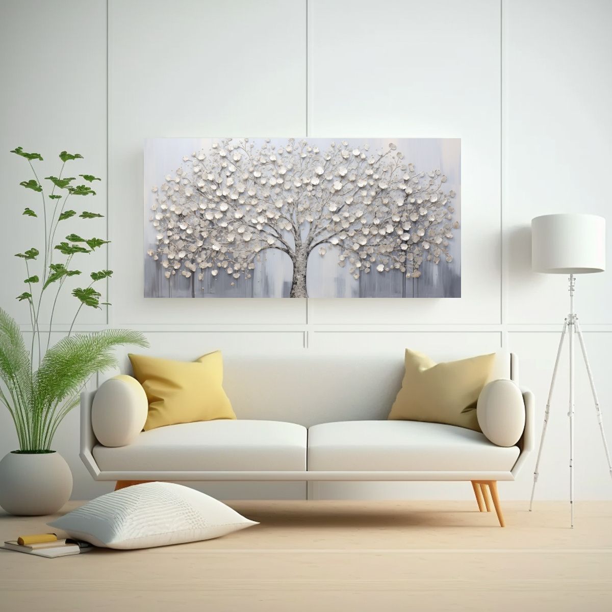 GENERICO - Cuadro Decorativo Arte Conceptual Textura árbol 100x50 Cm