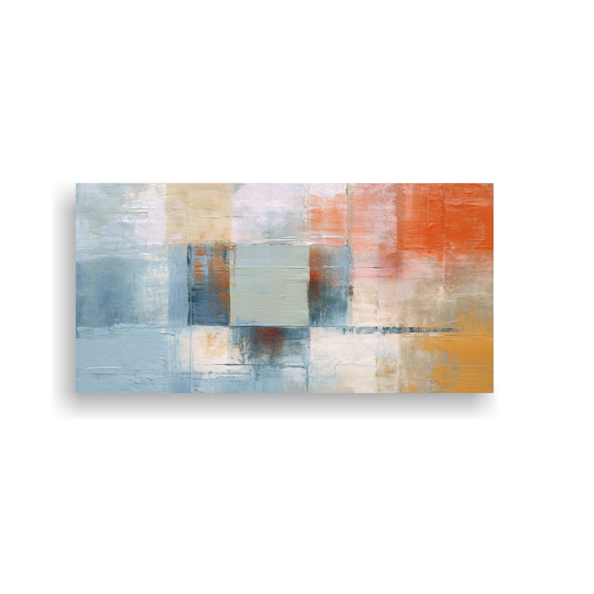 GENERICO - Cuadro Abstracto Moderno En Colores Vibrantes 60x30 Cm