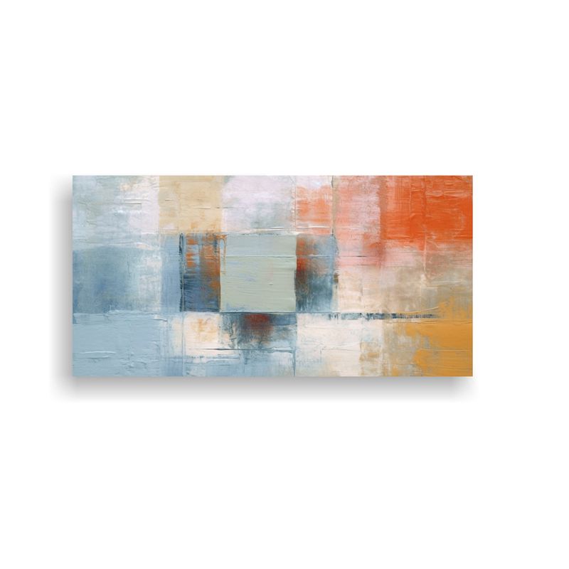 GENERICO - Cuadro Abstracto Moderno En Colores Vibrantes 80x40 Cm