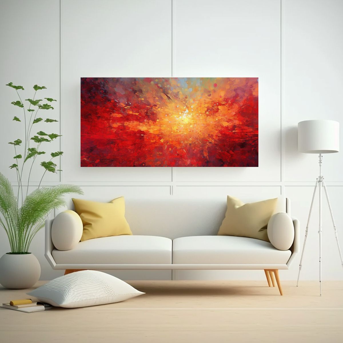 GENERICO - Pinturas De Decoración En Canva Intenso Rojo 100x50 Cm