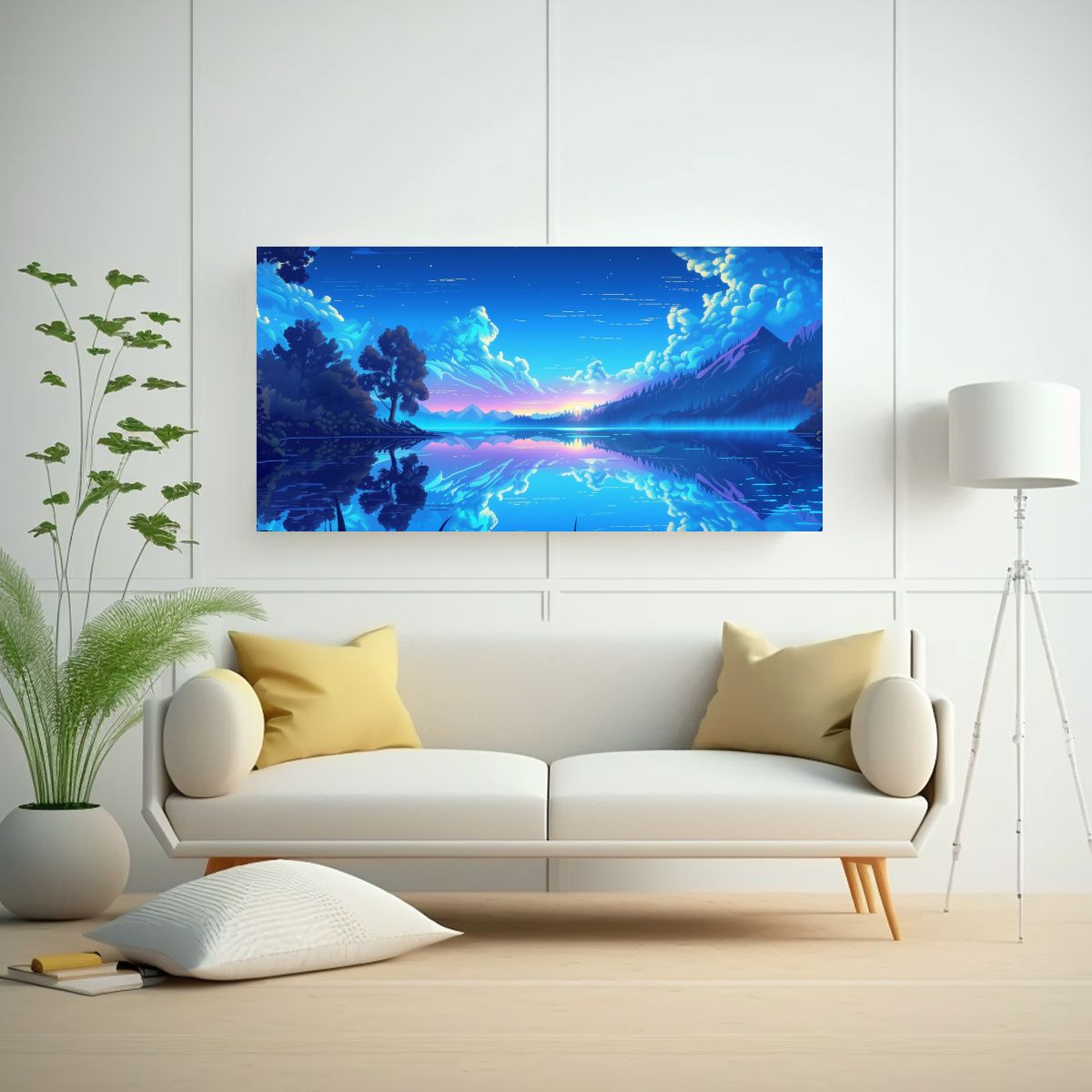 GENERICO - Pinturas Decorativas De Lago Reflejante Con 80x40 Cm