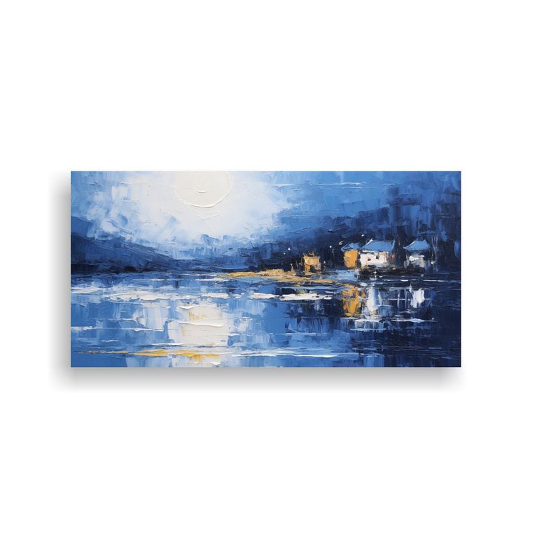 GENERICO - Pintura Decorativa Abstracta Noche Estrellada En 100x50 Cm