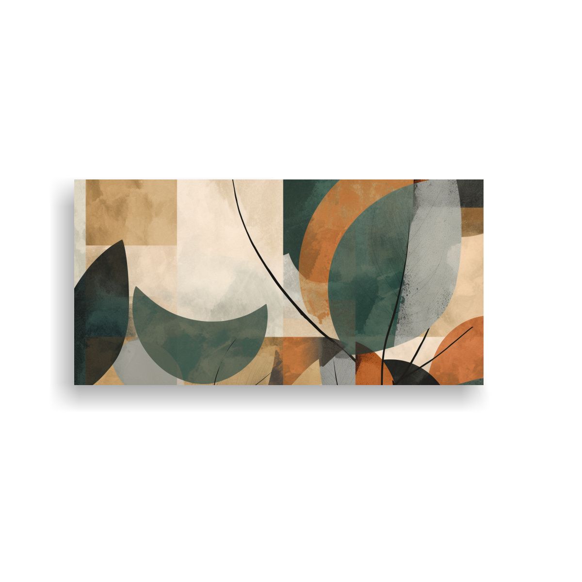 GENERICO - Cuadro Vintage Resistente Con árbol Abstracto En 80x40 Cm