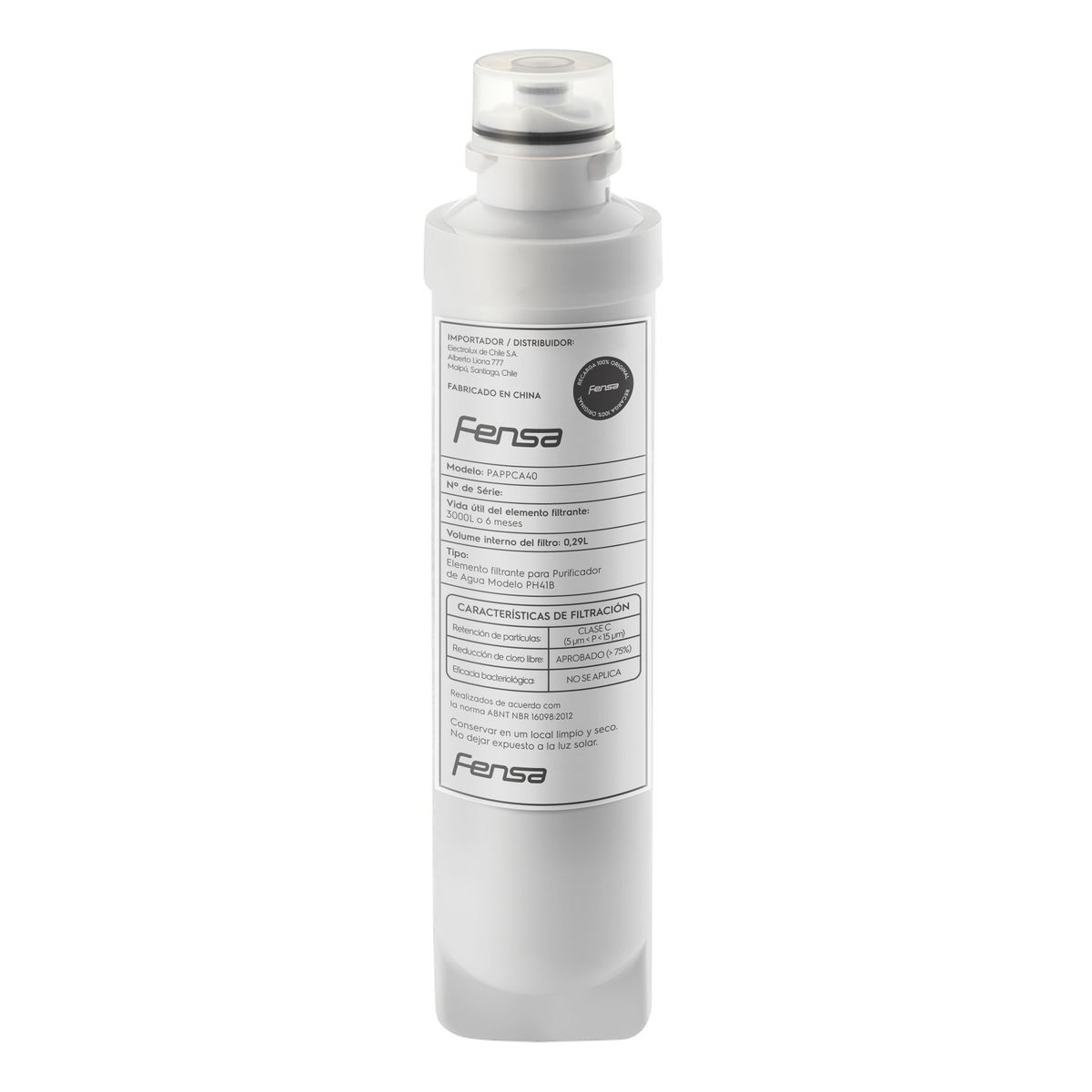 FENSA - Repuesto Filtro de Agua Fensa Pure4x Purificador Agua PH41BPAPPCA40