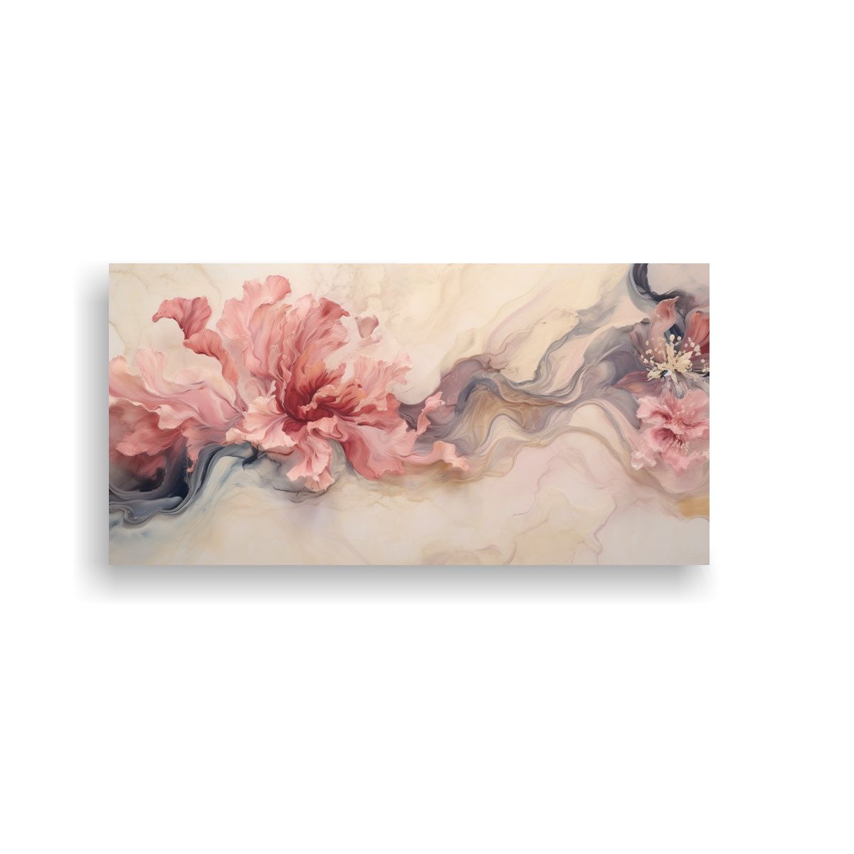 GENERICO - Pinturas De Decoración Floral Con Textura De 80x40 Cm