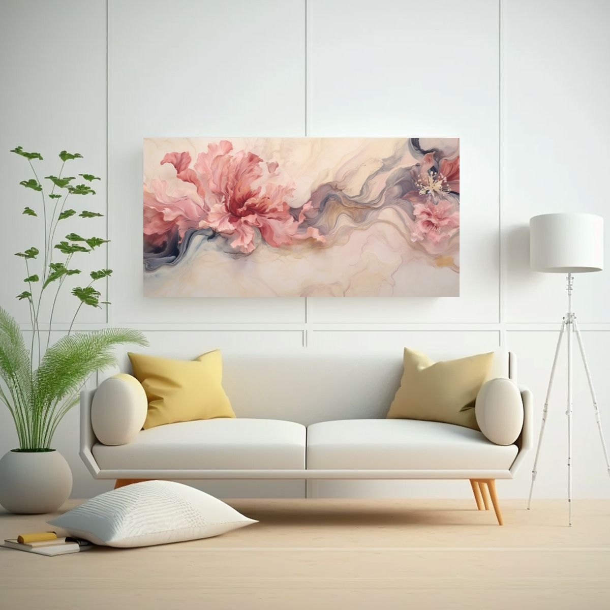 GENERICO - Pinturas De Decoración Floral Con Textura De 80x40 Cm