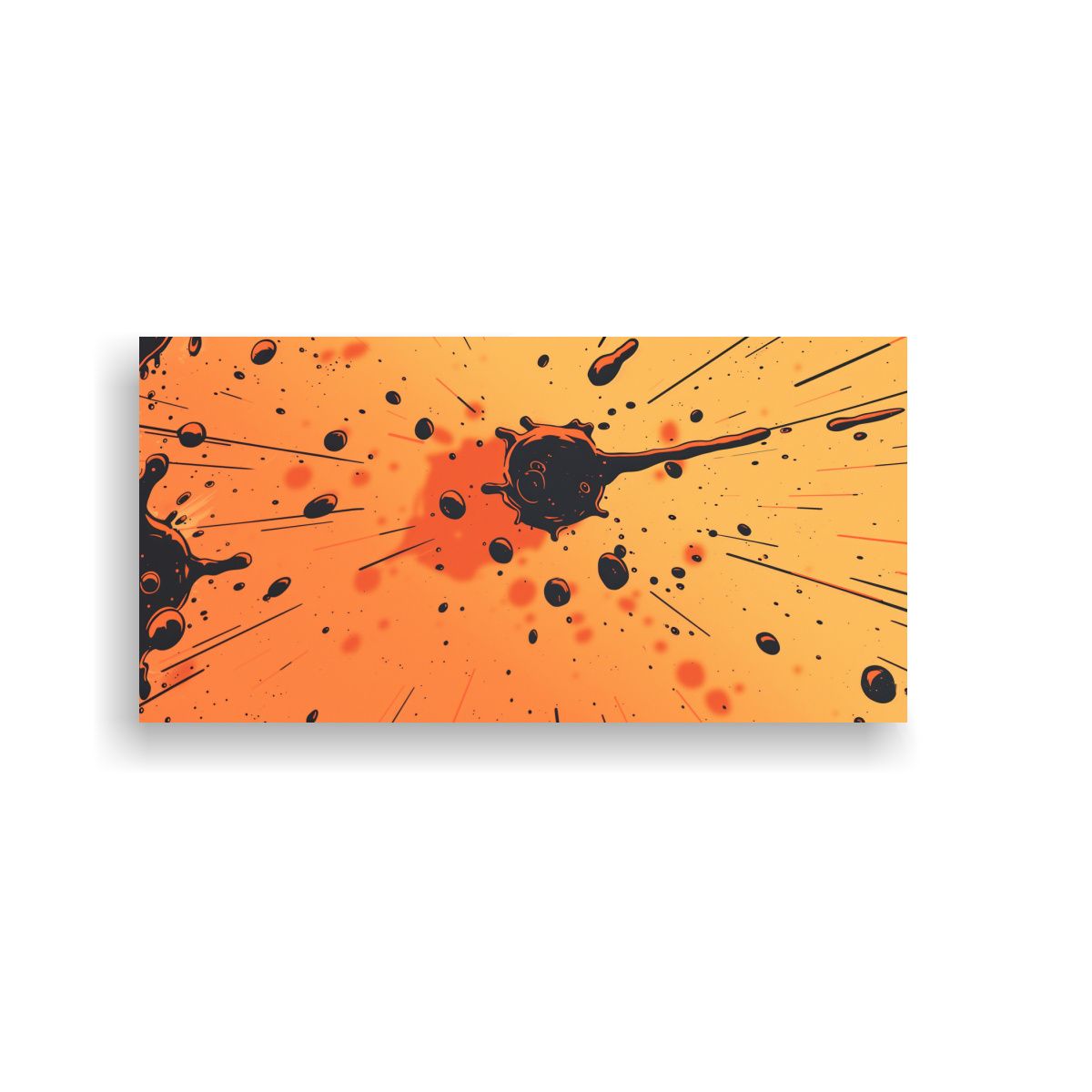 GENERICO - Pintura Lienzo Tela Ambiente Abstracción Estilo 80x40 Cm