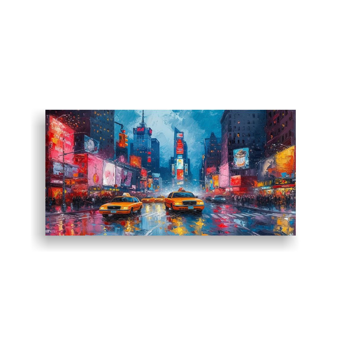 GENERICO - Pintura Al Estilo óleo Moderna De Ciudad En 60x30 Cm